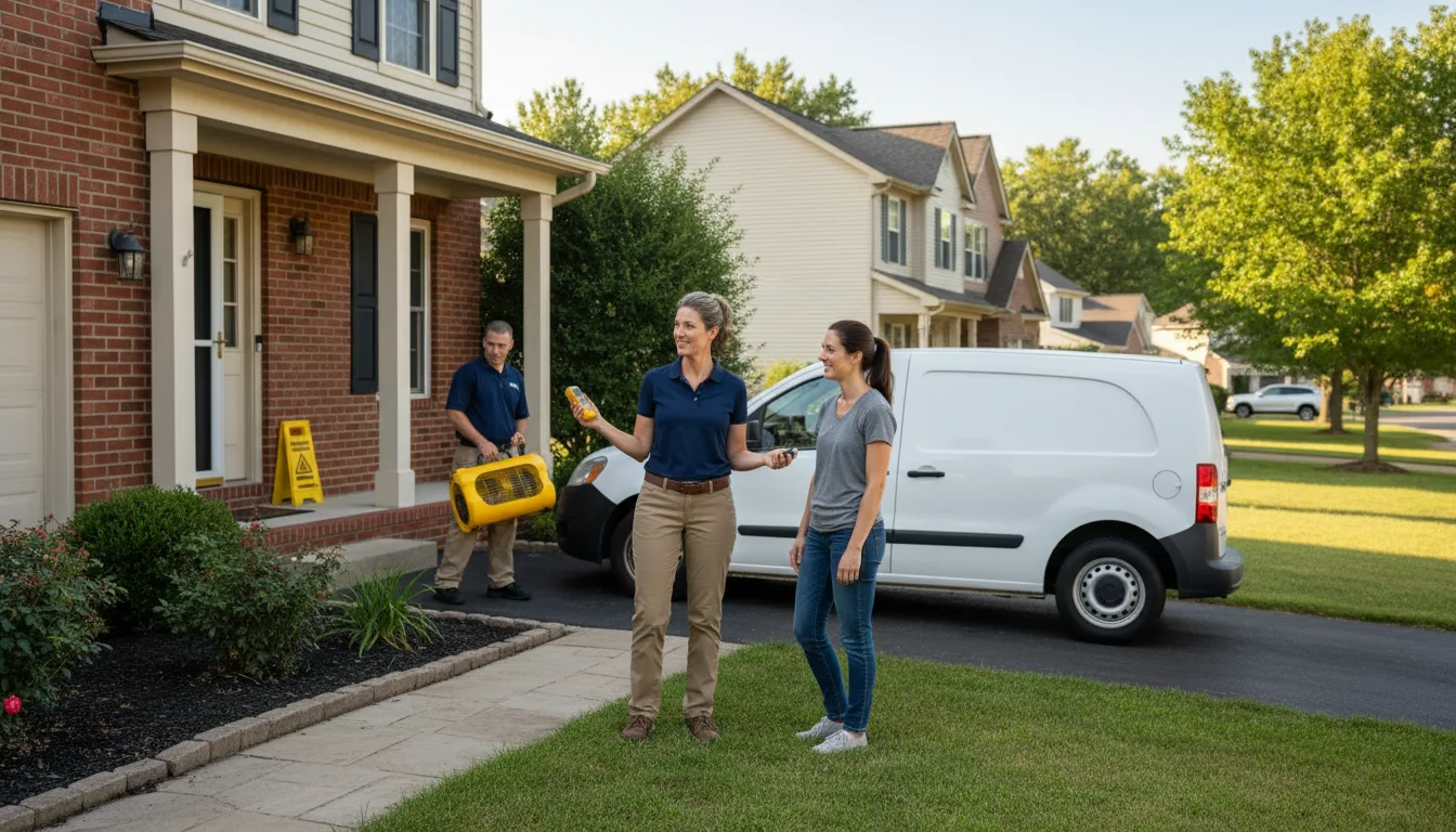 Residential water damage restoration in Jackson, PA